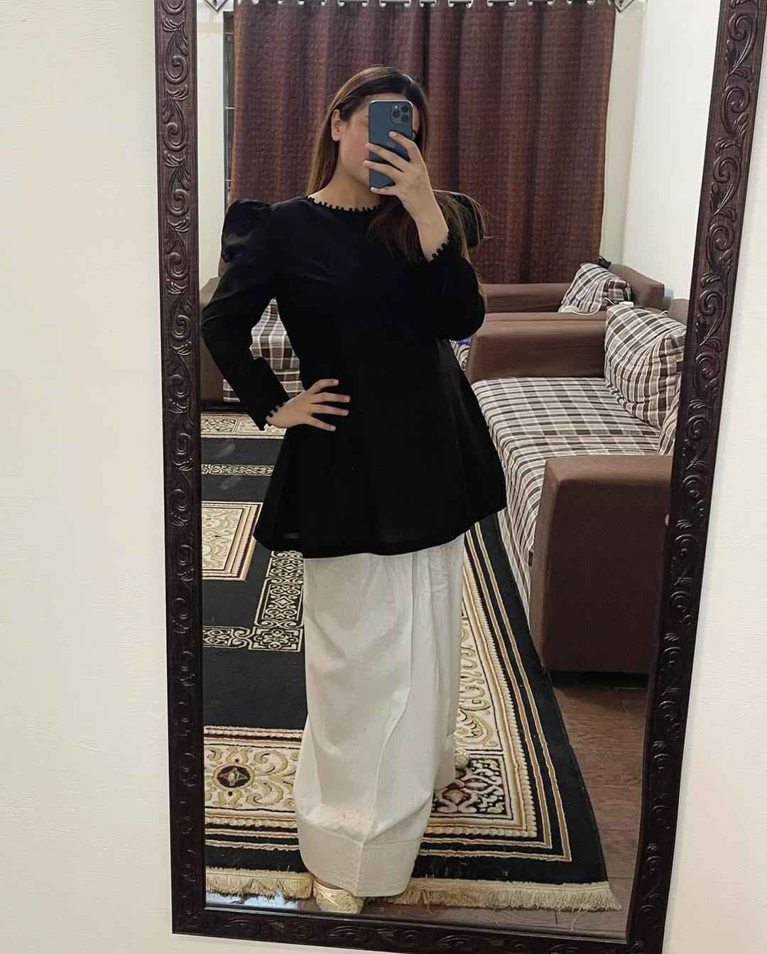 Velin – Black Frock with Farshi Shalwaar