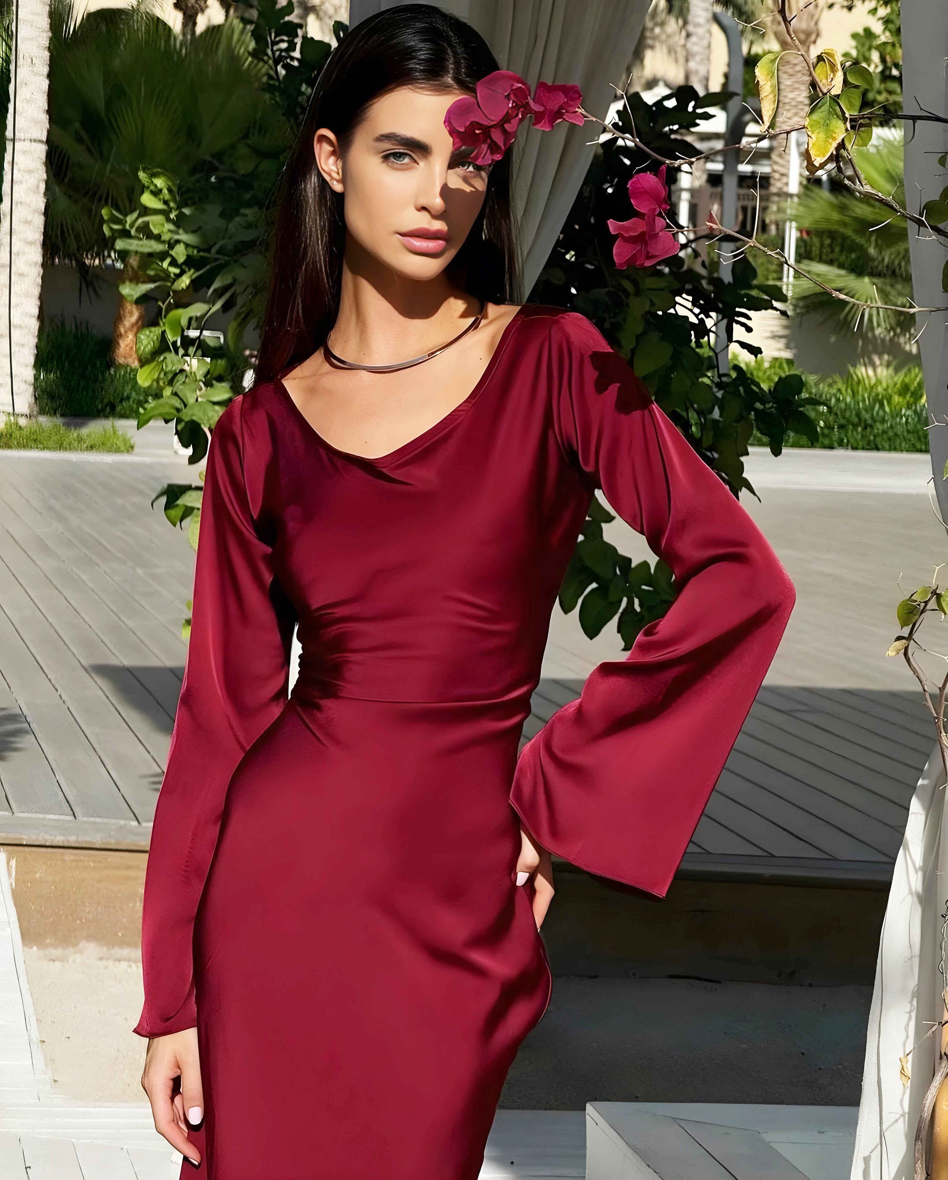 Saira - BodyCon - Mehroon