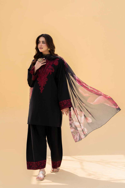 Royal Embroidery 3 Piece Linen Suit