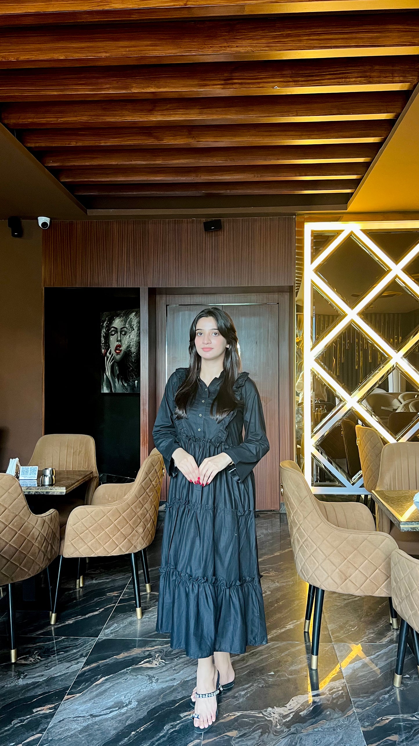 Sophia - Classic Black - Cotton Frok