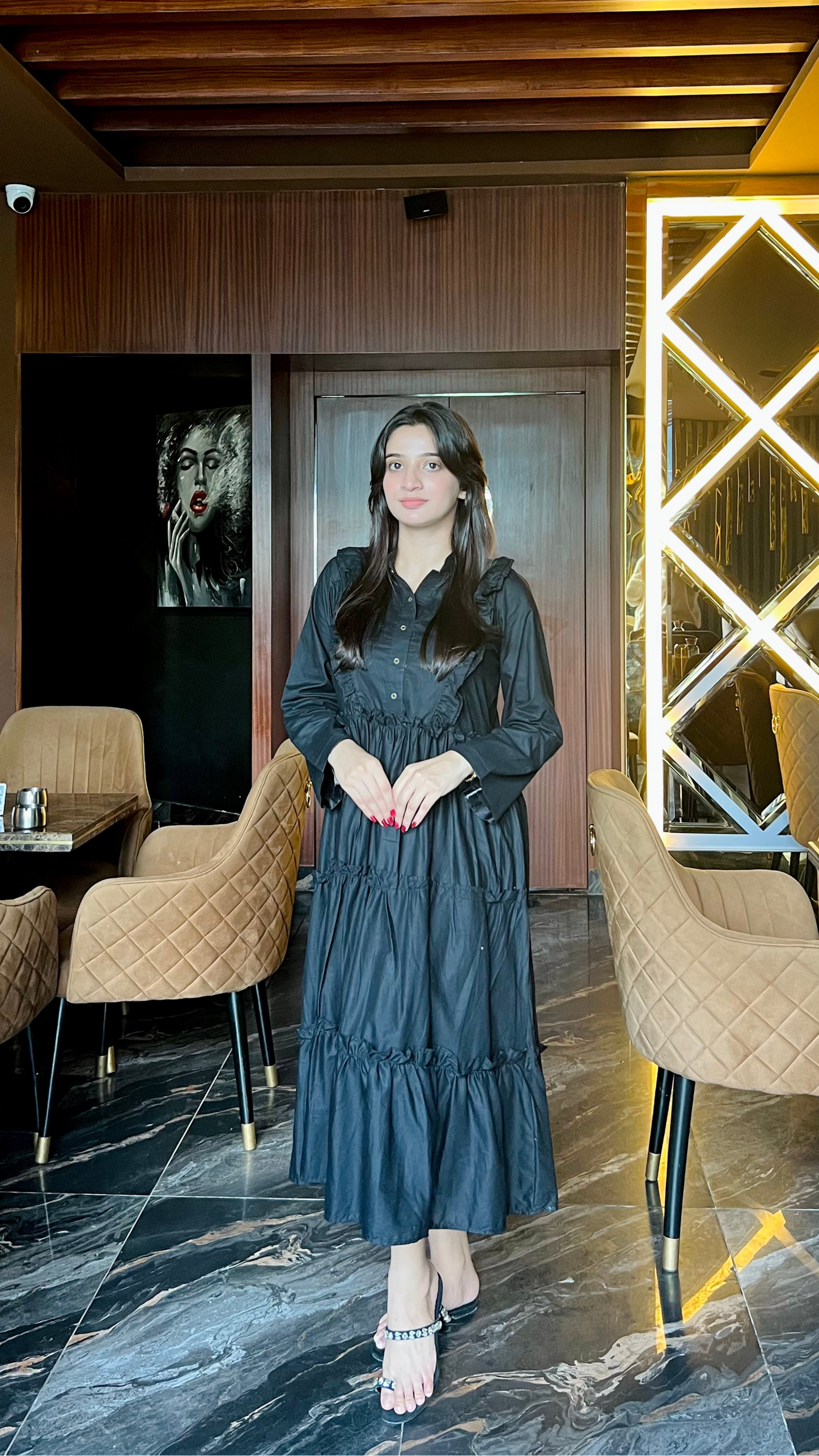 Sophia - Classic Black - Cotton Frok