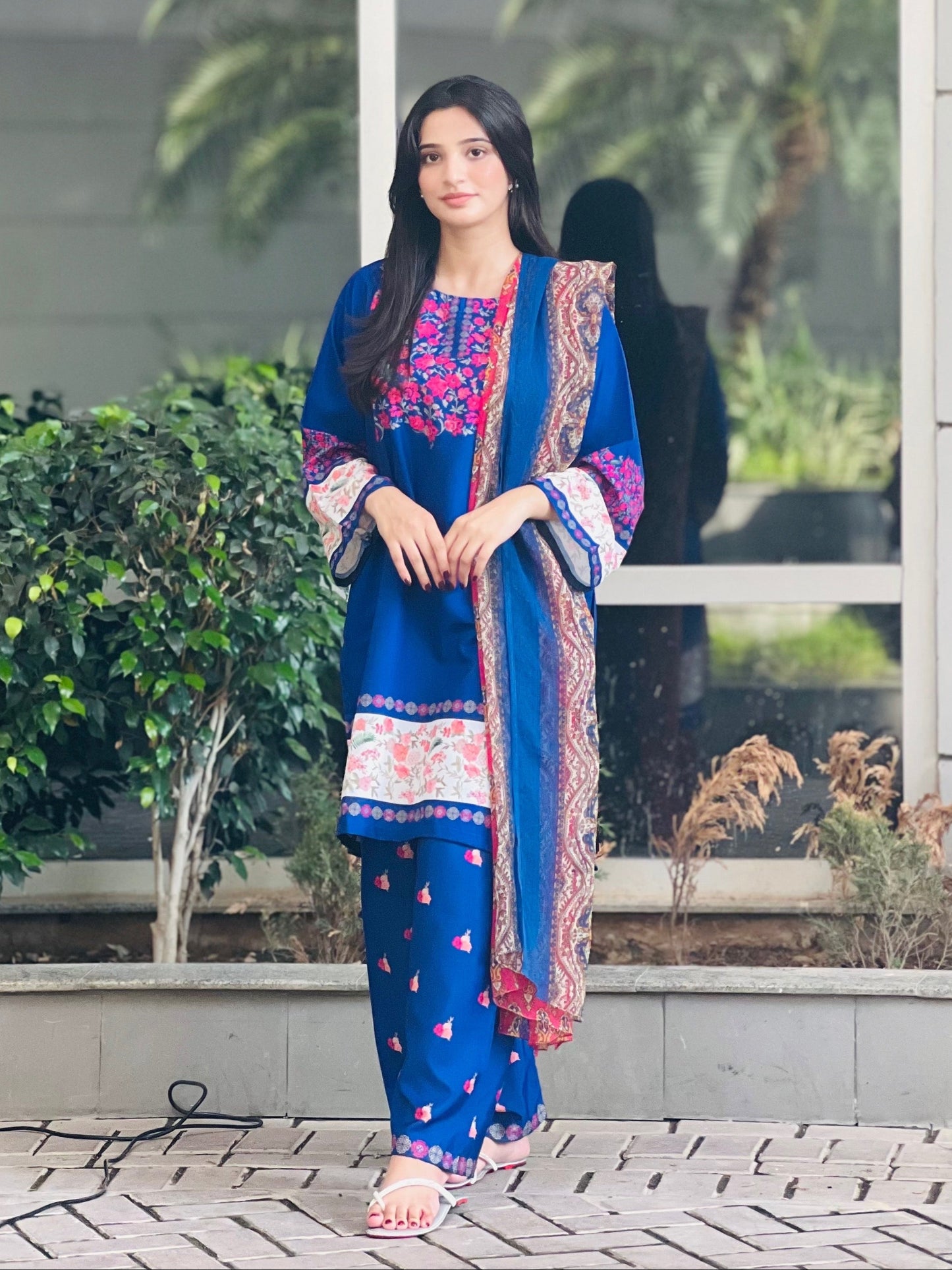 Blue Bird – 3 Piece Swiss Lawn Suit