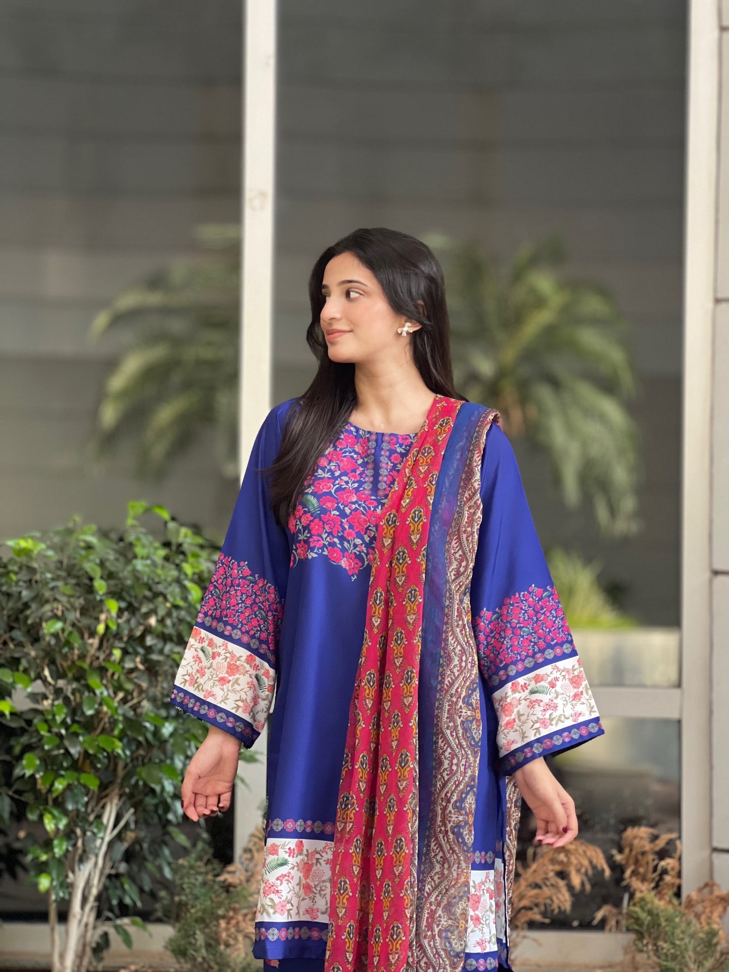 Blue Bird – 3 Piece Swiss Lawn Suit