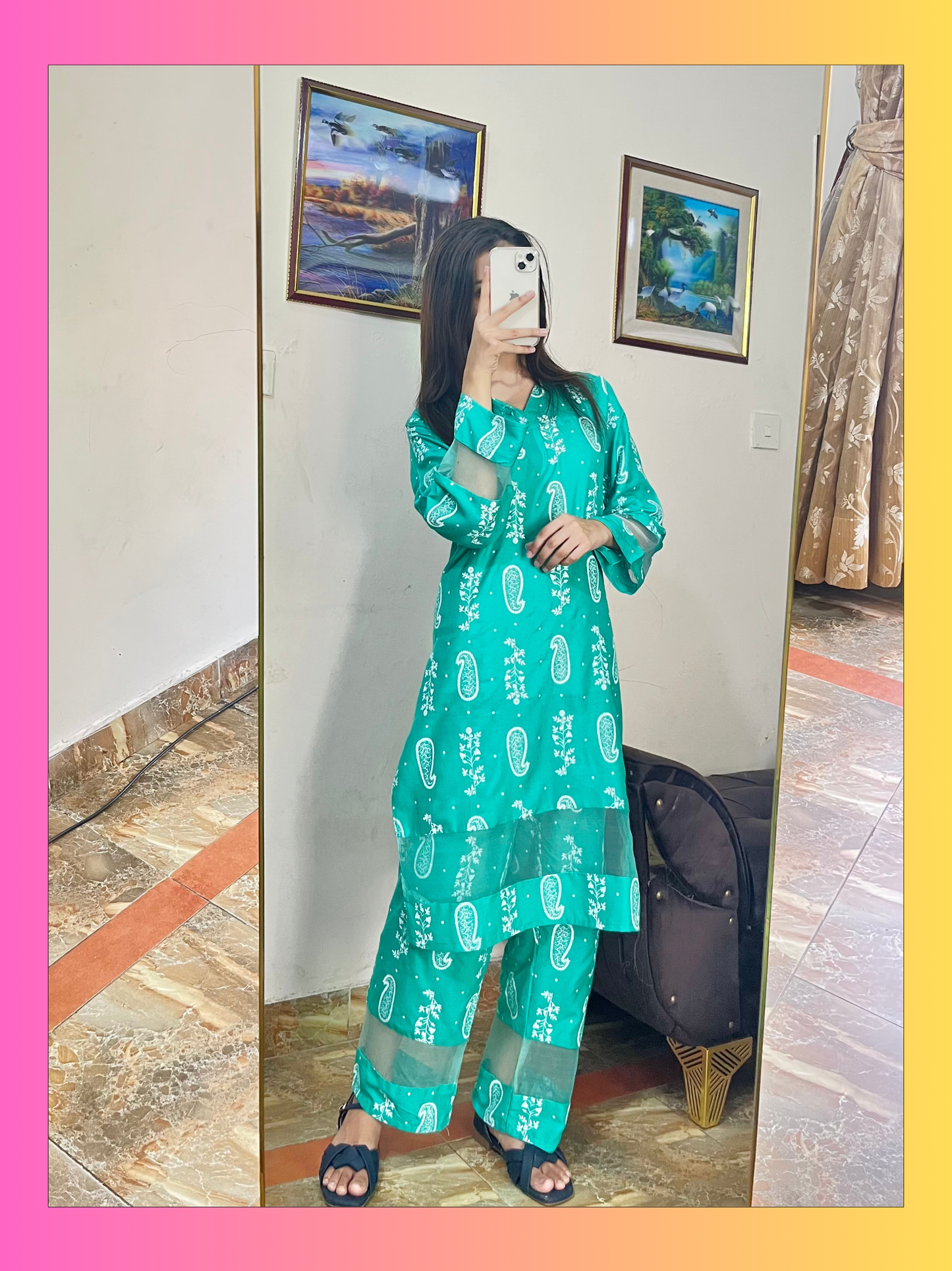 Zarel – 2 Piece Linen Block Print