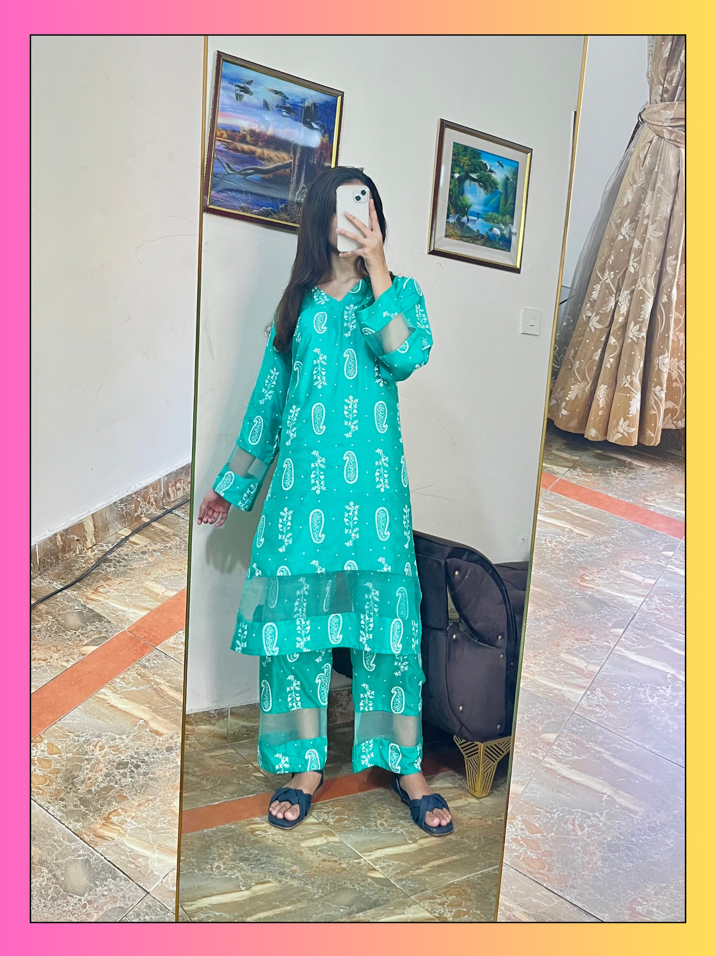 Zarel – 2 Piece Linen Block Print