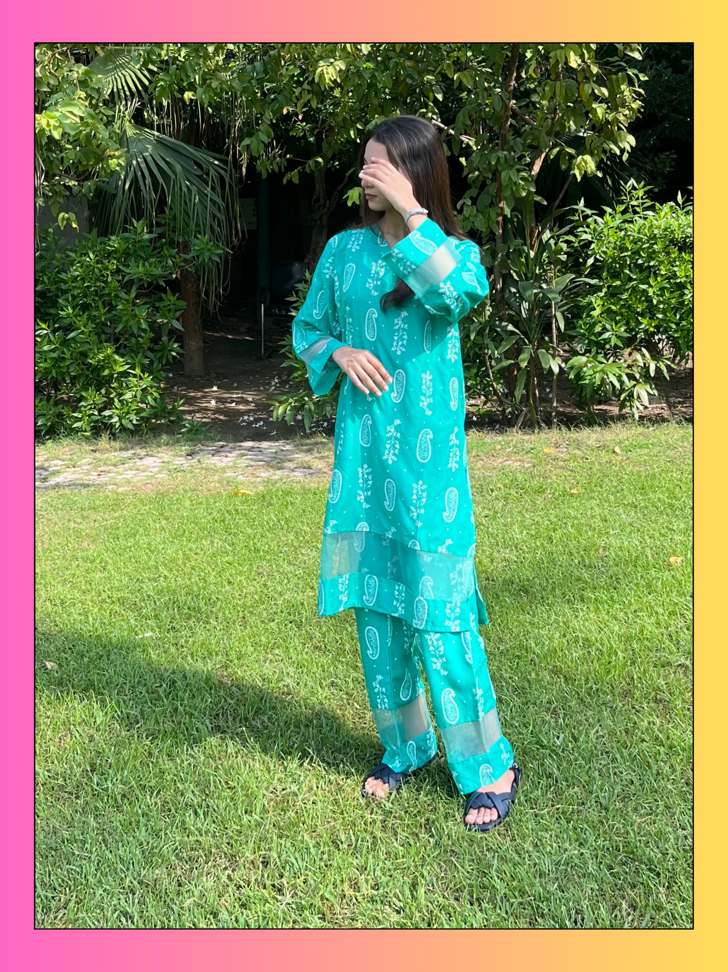 Zarel – 2 Piece Linen Block Print