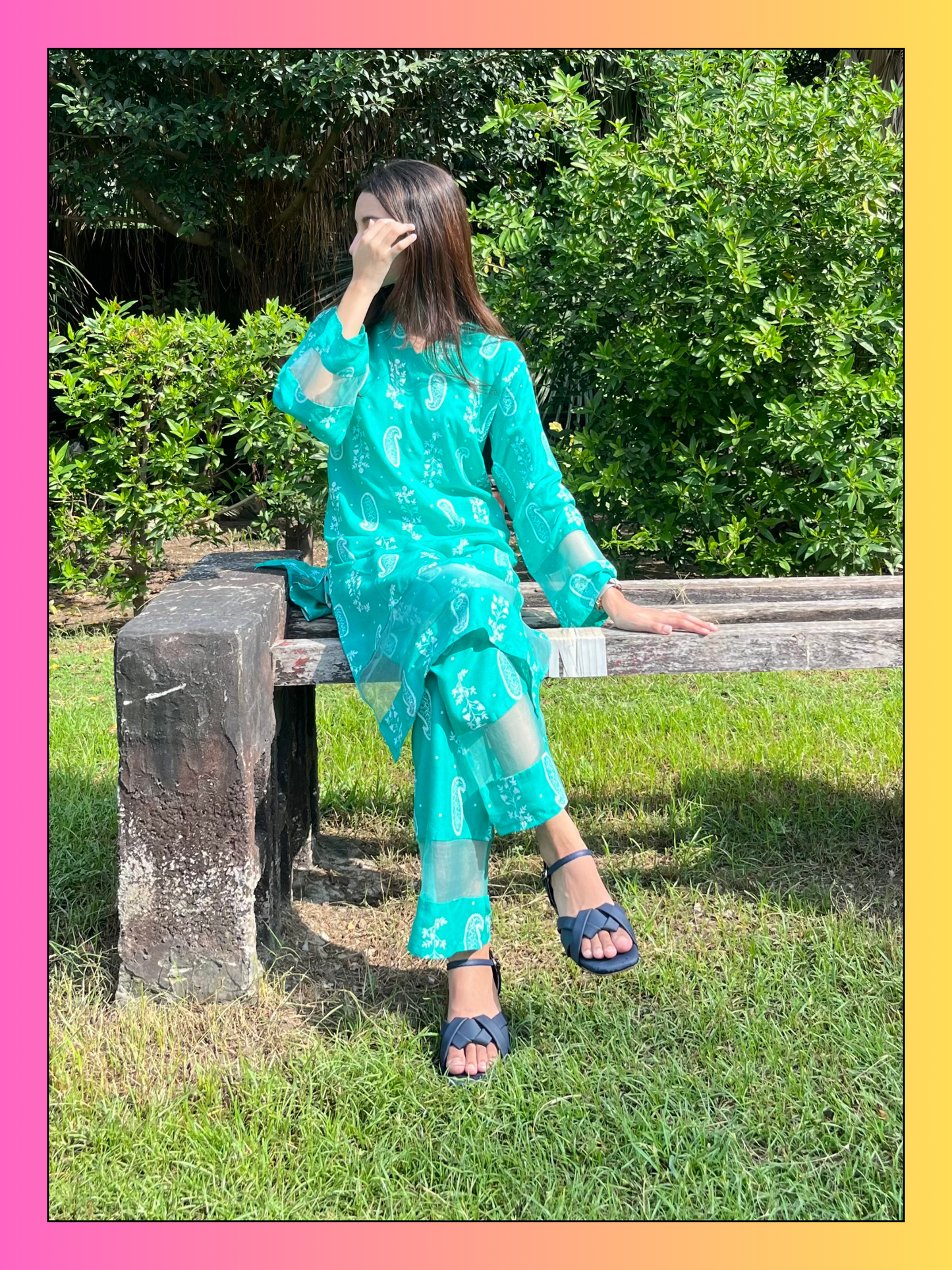 Zarel – 2 Piece Linen Block Print