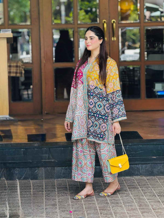 Kyrah – 2 Piece Silky Lawn Suit