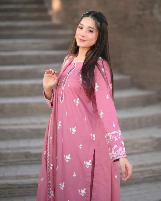 Elira - 3PC EMB PURE LAWN SUIT