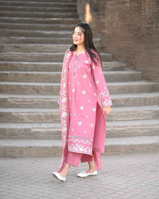 Elira - 3PC EMB PURE LAWN SUIT